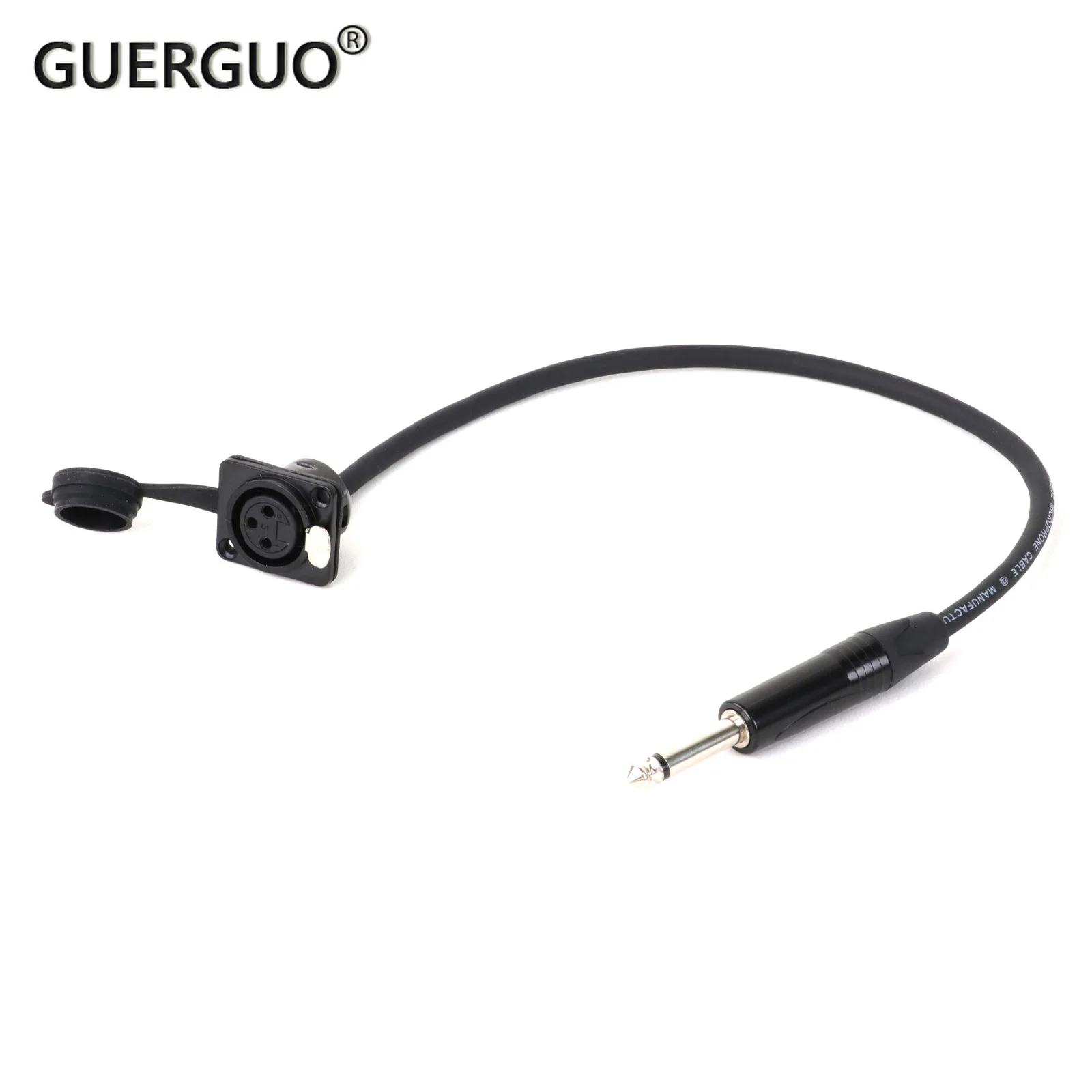 

Audio XLR Extension Cable 3Pin XLR Female Panel Mount MIC Socket to 6.35mm 1/4 Inch TS Pass Through Balanced Speaker Amp Mixer