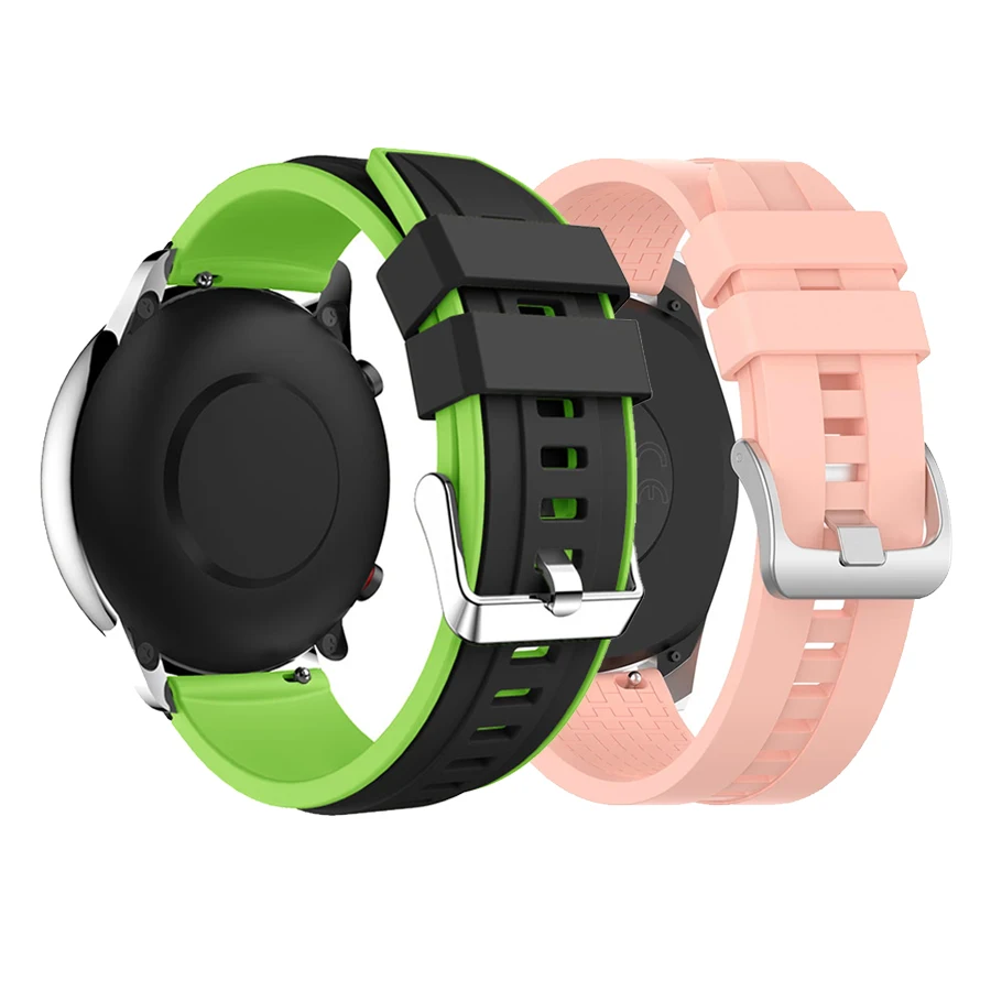 Smart Watch Strap For COLMI P8 Plus 20mm Silicone Double Color Sport Bracelet For COLMI P8/P9/P10/P28 Plus/V23 Pro Watchband