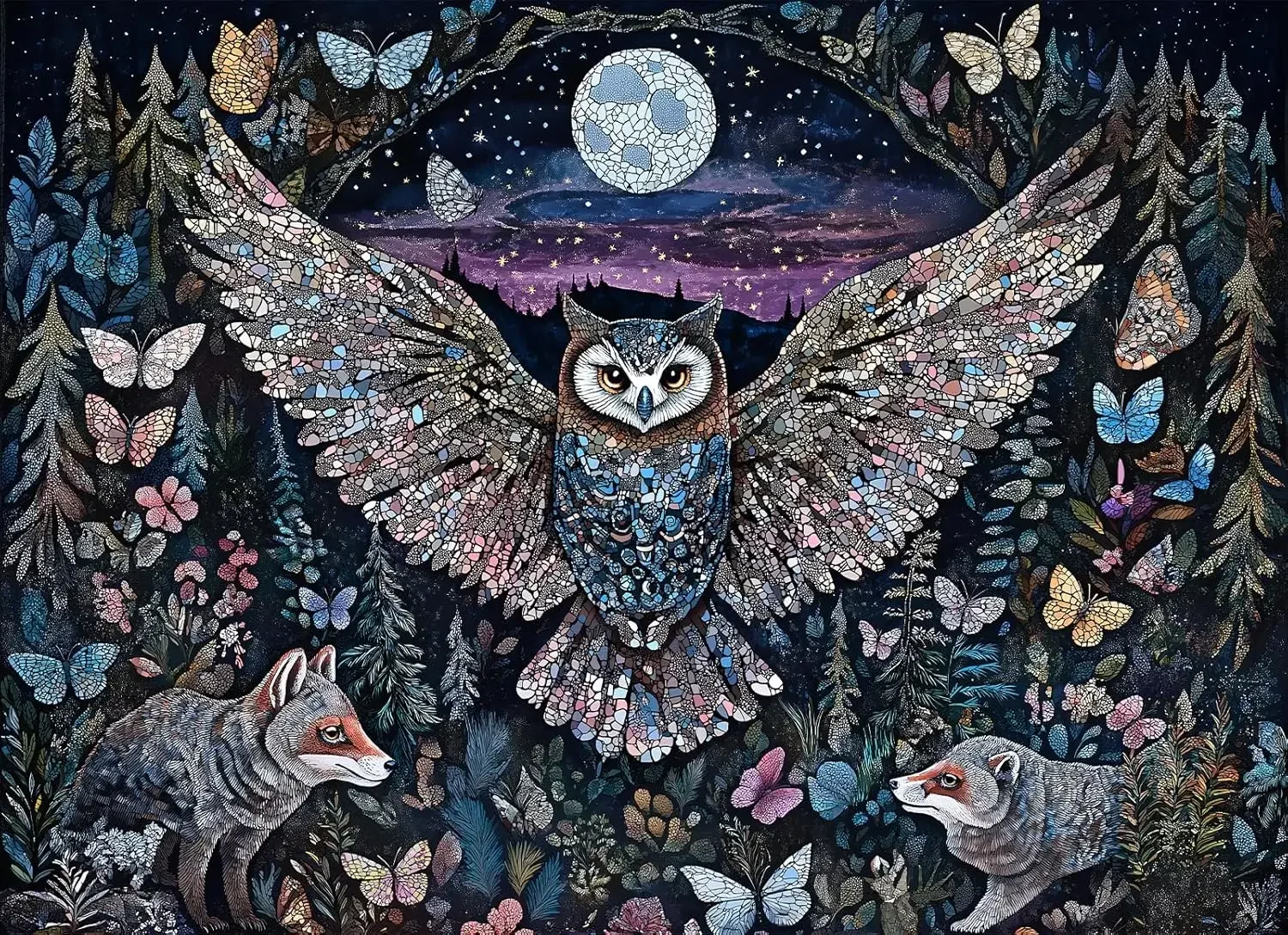 

120/300/500/520/1000/1314 шт. деревянные пазлы с совой, сложные семейные игры на полу для игровой комнаты, спальни, гостиной