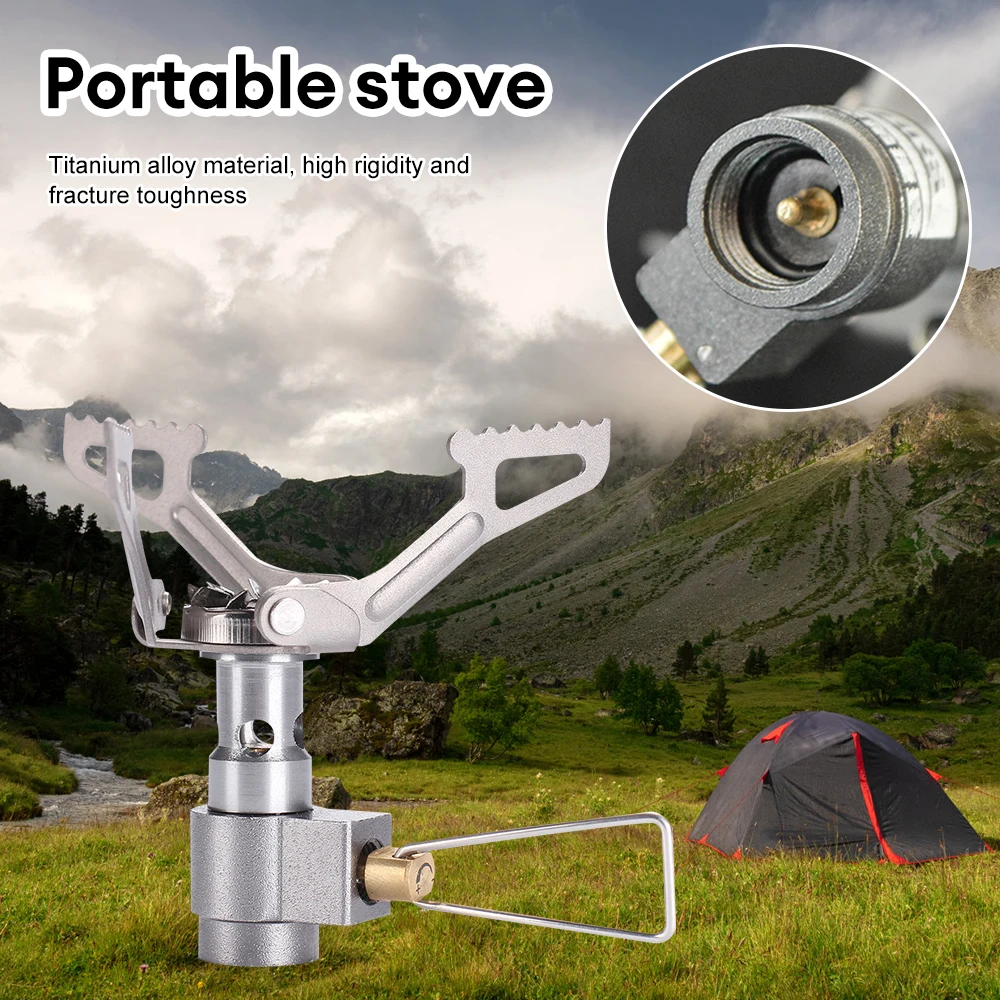 Mini Pocket Outdoor Cooking Burner 25g Super Lightweight Folding Camping Gas Stove 2700W Camping Gas