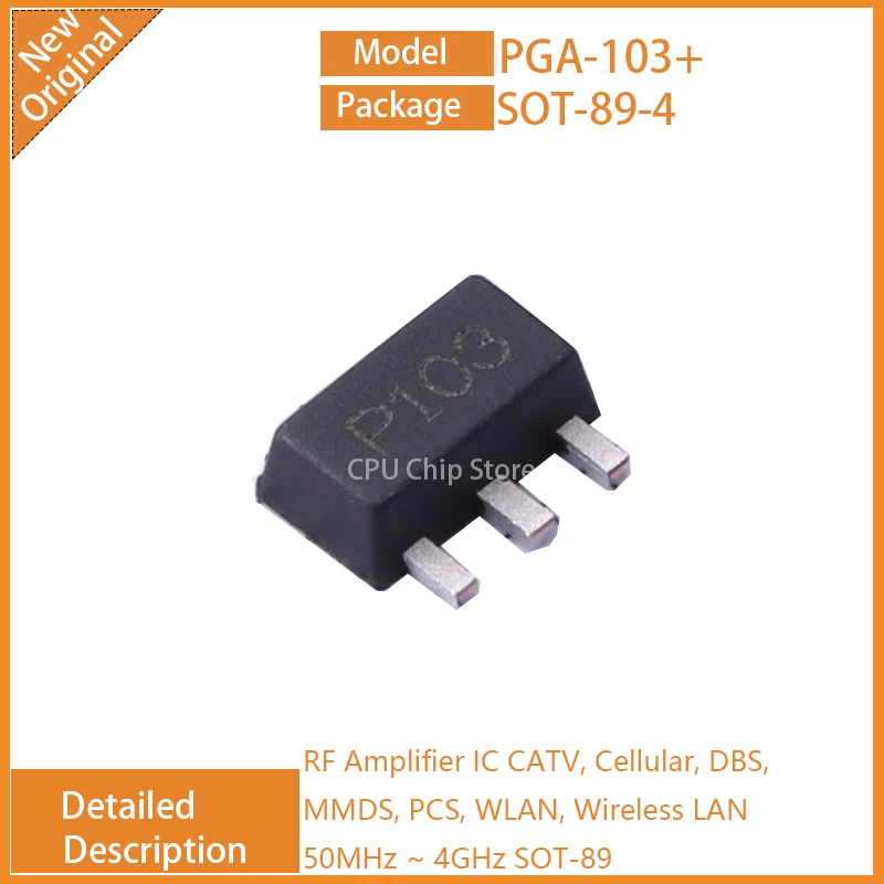 5Pcs/Lot  New Original PGA-102+  PGA-103+  PGA-105+ PGA-1021+  RF Amplifier IC CATV, PCS, WLAN, Wireless LAN 50MHz ~ 4GHz SOT-89