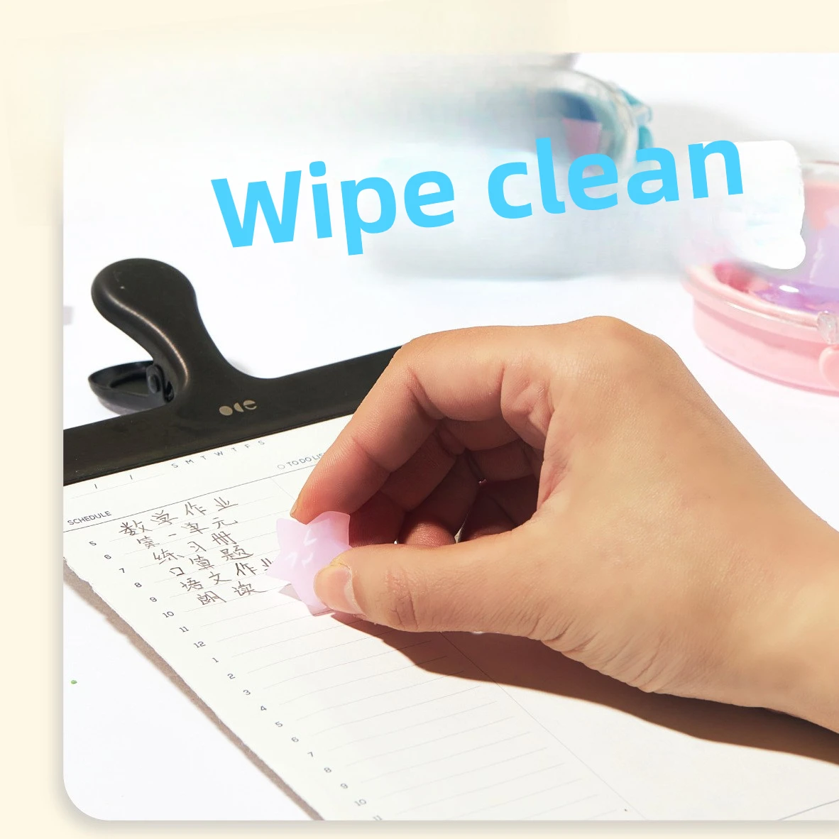 12 قطعة/الوحدة لطيف الكرتون Noctilucent ممحاة محاصر Kawaii القمر ستار البرسيم الحب شكل قلم رصاص المطاط طالب المدرسة القرطاسية هدية