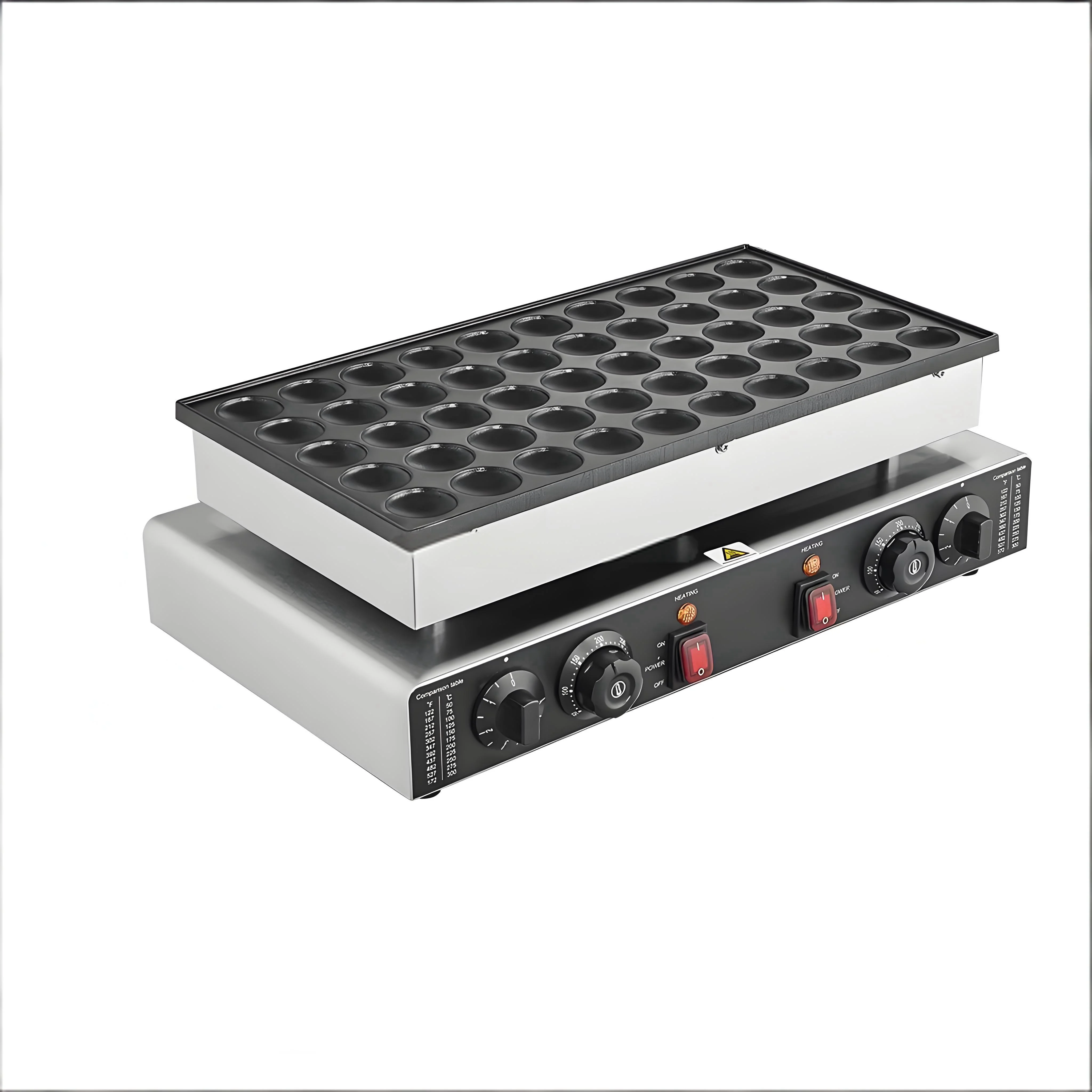 Commercial Waffle Maker 50PCS Crepe and Pancake Machine 1700W Non-stick Waffle Machine Mini Electric Pancake Maker