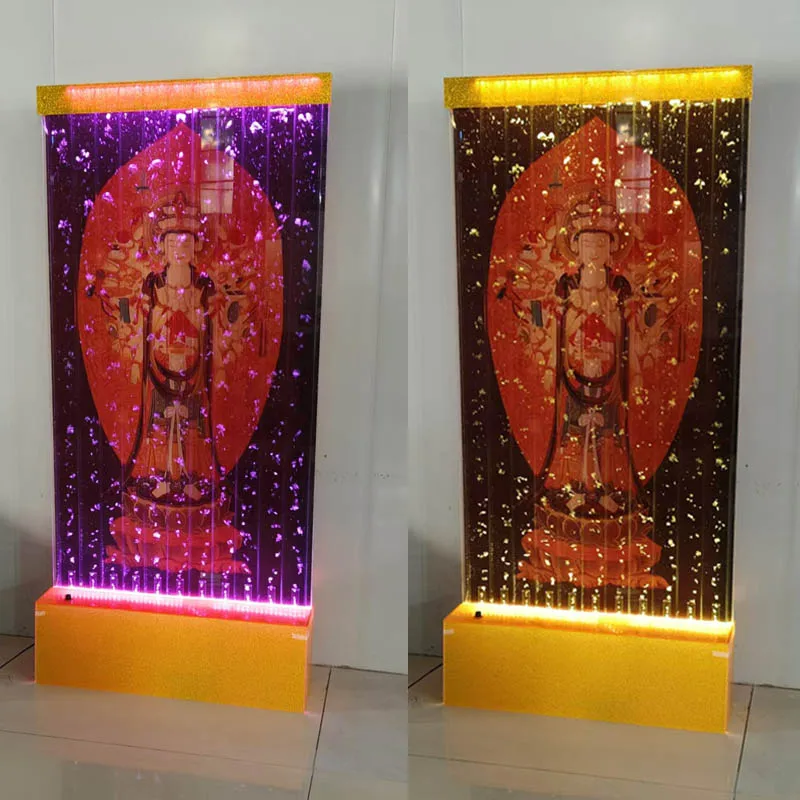 custom.Fall Fountain Wall Indoor Size 4x6 Large Screen Acrylic Led Bubble Curtain Wall