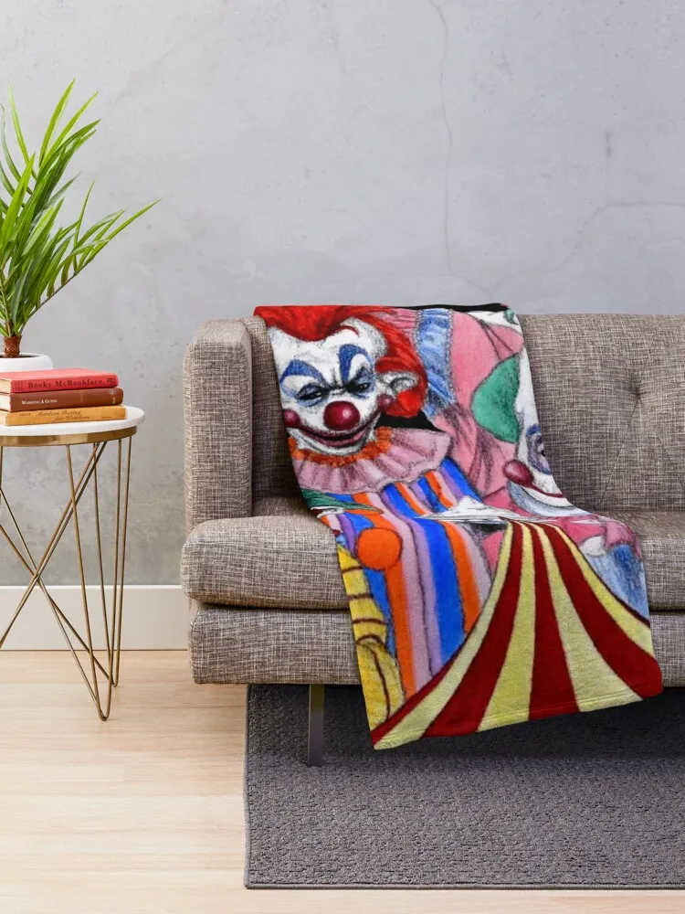 Killer Klowns From Outer Space! Throw Blanket Vintage Blanket Thin Blanket