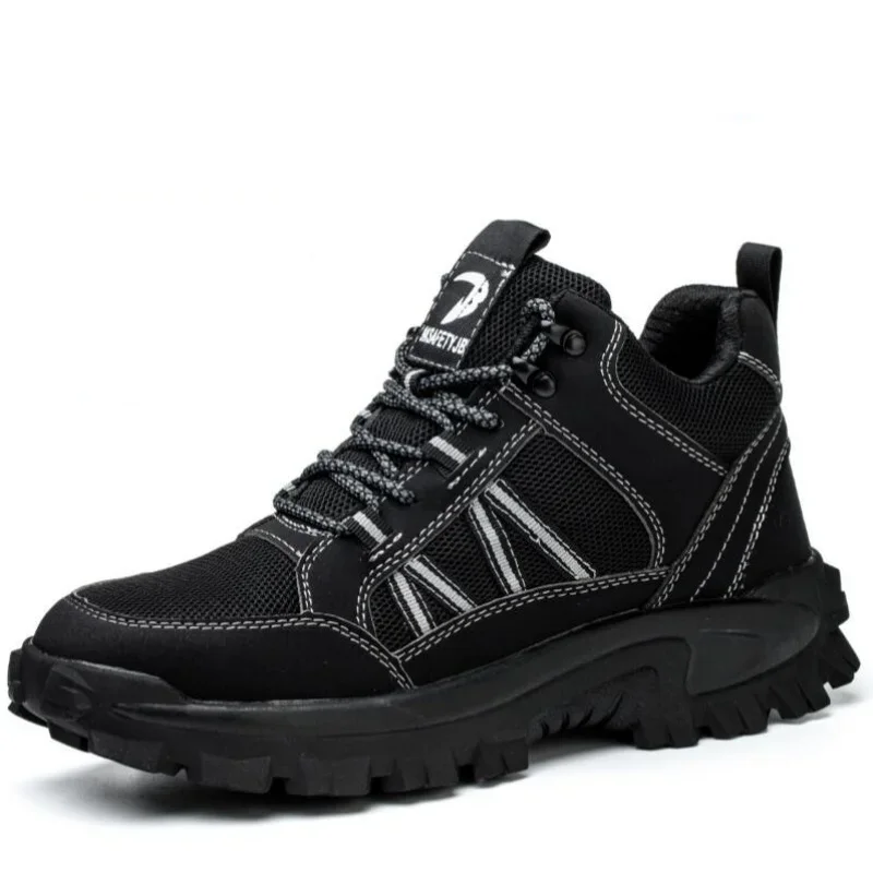 

Рабочие ботинки 2025 года, неразрушимая защитная обувь, мужская обувь со стальным носком, устойчивые к проколам кроссовки, нескользящая рабочая обувь