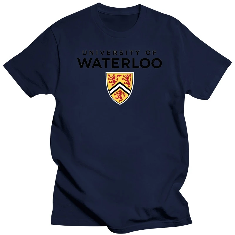 XIULUAN Men's University of Waterloo Logo T-Shirt Short Sleeve New Brand-Clothing T Shirts top tee