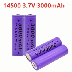 14500 Lithium Battery 3000 Large Capacity Rechargeable 5 Size 3.7V Strong Flashlight Mouse Toy