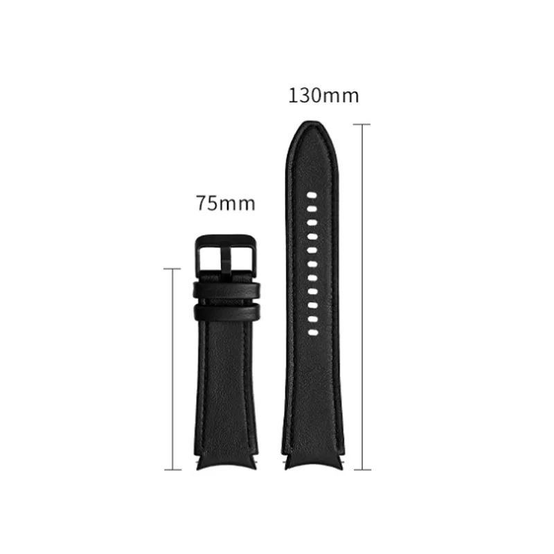 Silicone+Leather Strap For Samsung Galaxy Watch 6 5 Pro 40mm 44mm Band Watch6 4 Classic 47 43mm 46mm Replacement Correa Bracelet