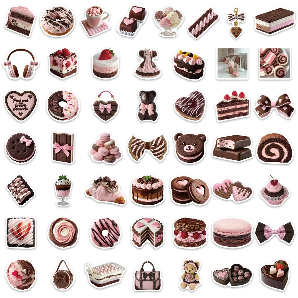 50 Pezzi Adesivi Rosa e Marron - Phone Cases Brown recensione e prezzo