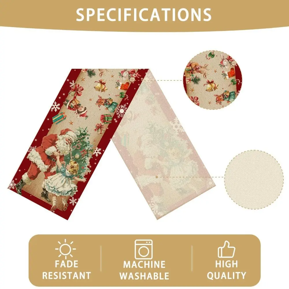 السنة الجديدة عيد الميلاد الجدول عداء أجراس عيد الميلاد نافيداد هدية عيد الميلاد الجدول العلم سانتا كلوز غطاء العلم زينة عيد ميلاد سعيد #3