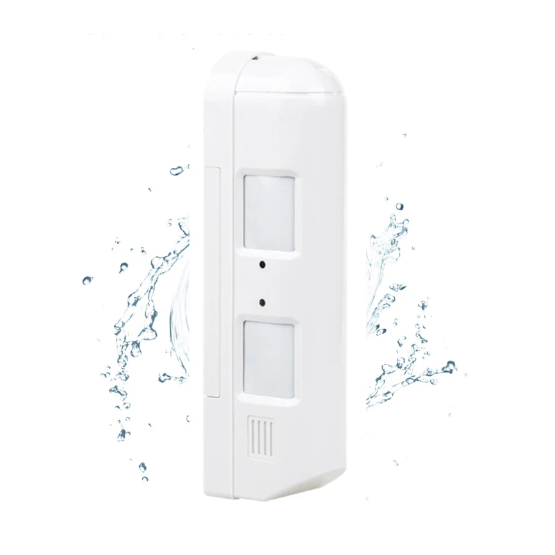 

Outdoor Wired Curtain PIR Motion Sensor Pet Immune IP-55 Water-Proof 24-M Detecting Coverage For Security Protection