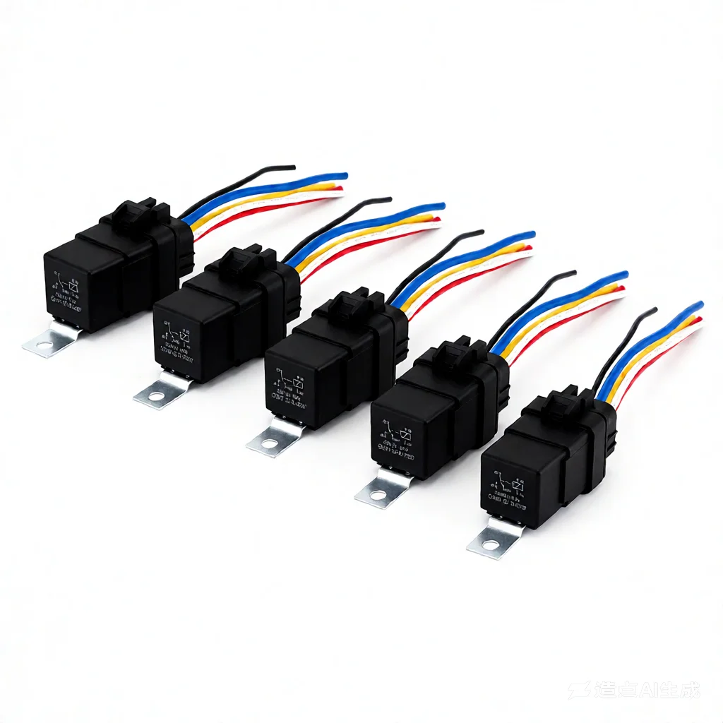 

5 шт. автомобильных реле 40-80А, 4-5 контактов, DC12V/24V, с гнездом, усиленные, для грузовиков, легковых автомобилей, фургонов, мотоциклов, лодок