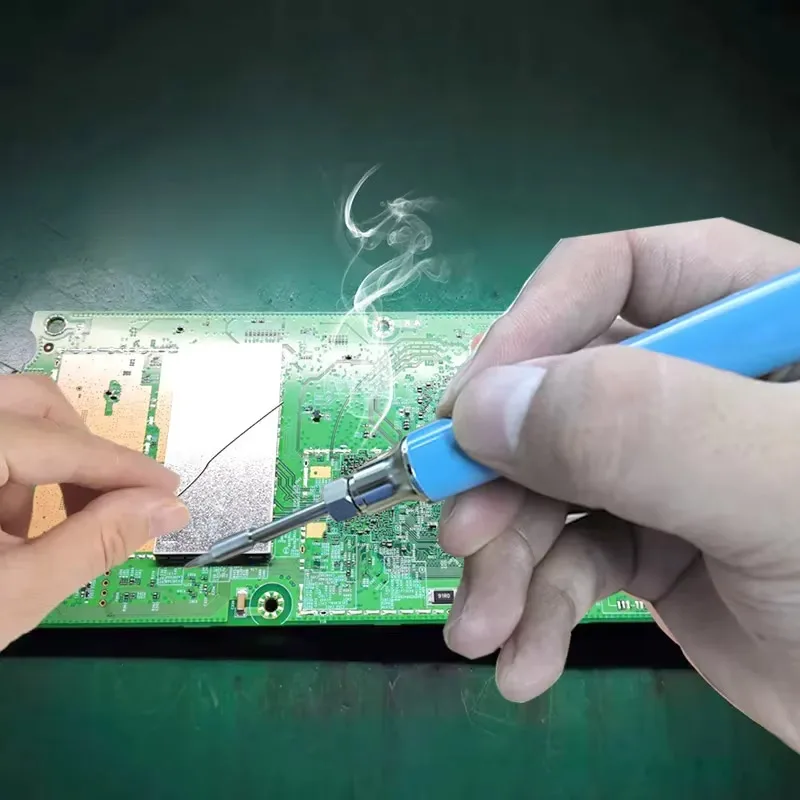 1-5pcs Cookies Battery Portable Electric Soldering Iron 500mAh LCD Display Type-C Charging 510 Thread 2.7V-4.2V Welding Tools