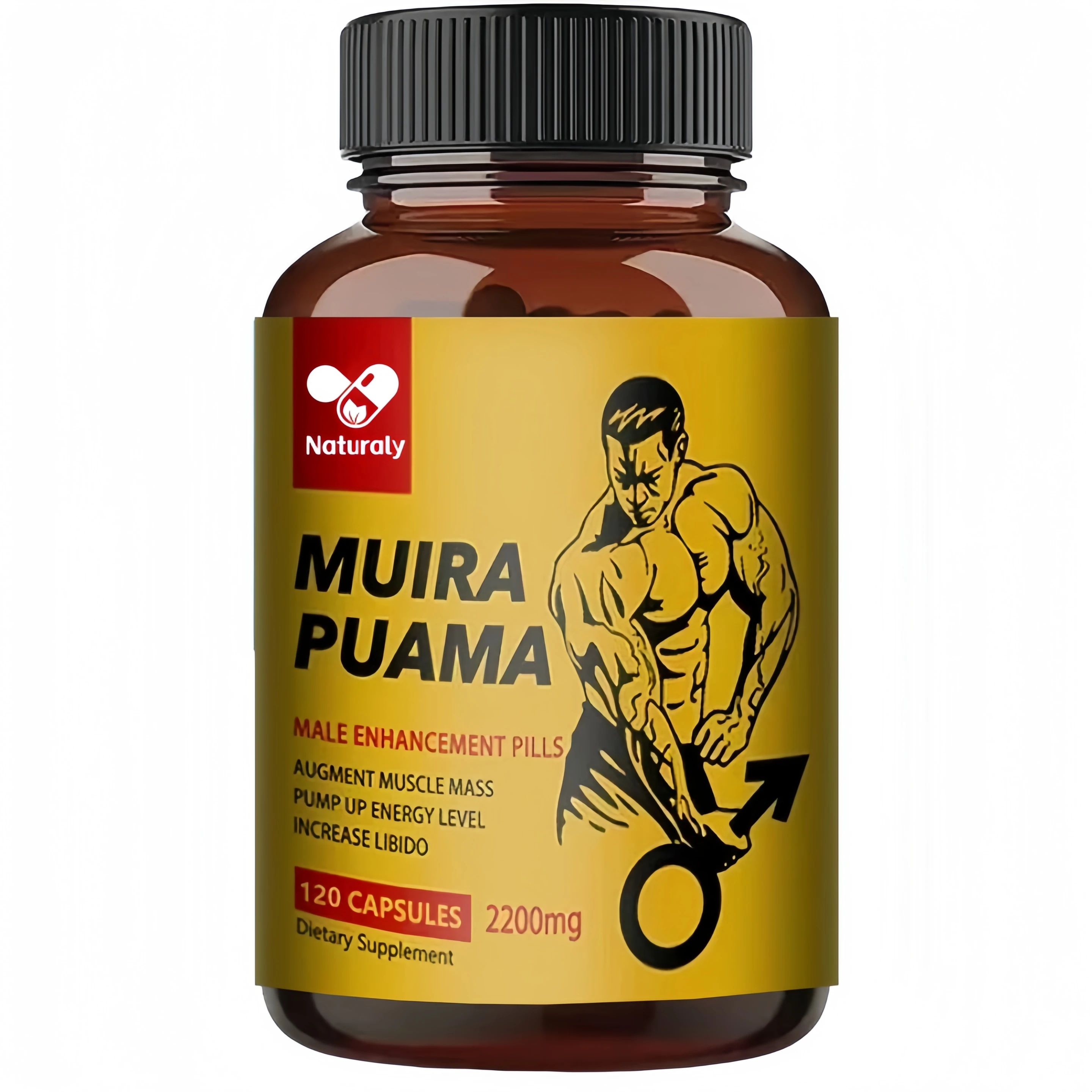 Muira Puama Extract - Men's Sports Performance Supplement, Muscle Building Capsules