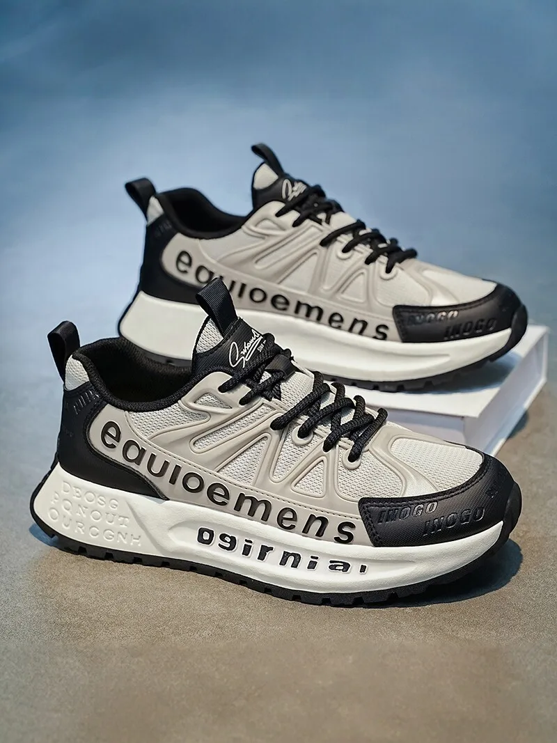 Men's Outdoor Climbing Sport Shoes Anti-slip Thick Bottom Casual Trendy Shoes Fall 2026 New Model Durable Mesh Upper