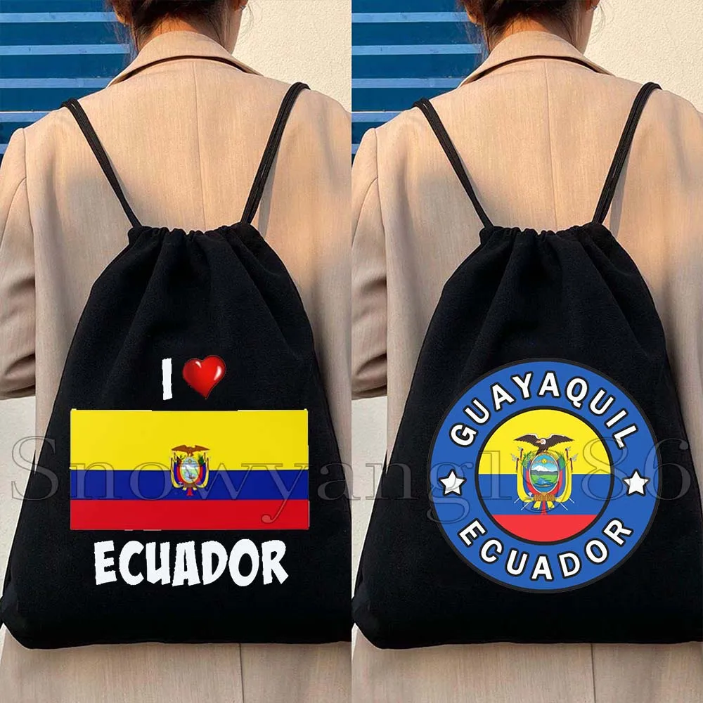 Quito, bandera patriótica de Ecuador, regalos con mapa, bolsas de lona ecuatoriana con cordón, mochila de fútbol, mochila de gimnasio, bolsa de cuerda deportiva para entrenamiento