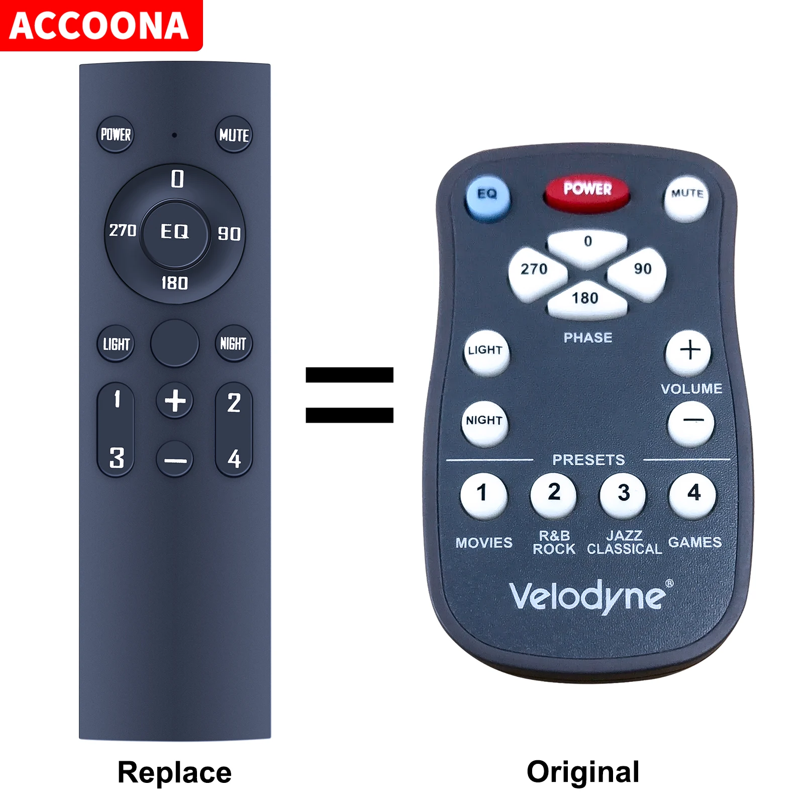 

Remote control for Velodyne Universal Subwoofer Amplifier 79-023 79-024 DLS-3500R SPL-1000R SPL-1200R