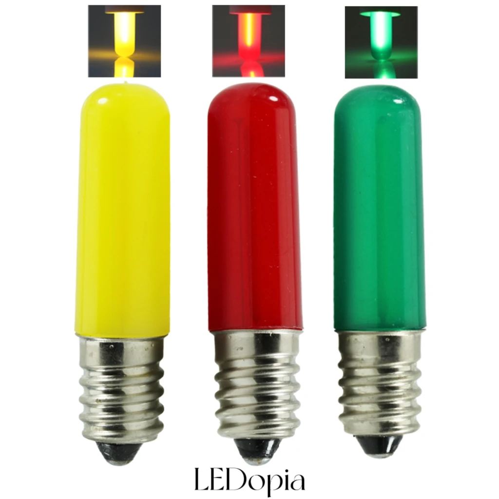 2Pcs E10 Mini T13 12V /110V/220V 1W  Low Voltage Colorful Freeze Light Plastic Cover for Home & Outdoor Christmas led light