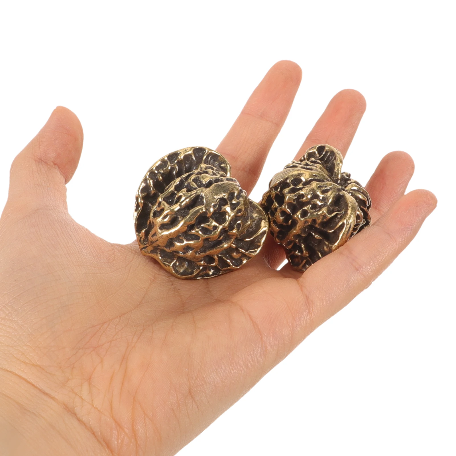 

2pcs Hand Exercise Balls Brass Walnuts Chinese Art Decor Fitness Massage Ball For Seniors Ornament Gift