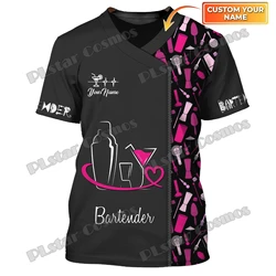 2023 Summer Latest Mens t shirt Bartender Personalized Name 3D Printed Tshirt Unisex Casual Tee Shirt Present To Bartender DW211