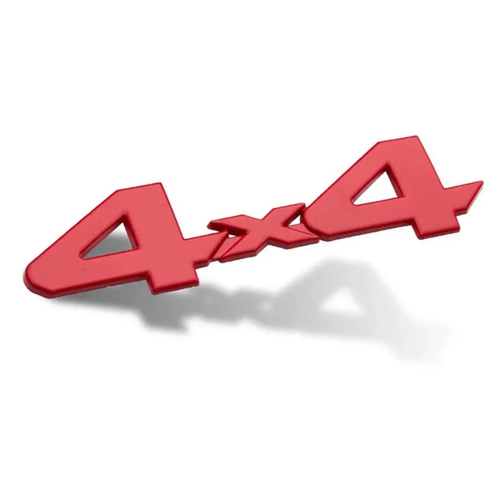 

1 Pieces Metal 4x4 Matte Red Badge Car Gadget Stickers Accessories Car Rear Trunk Door Tailgate Emblem