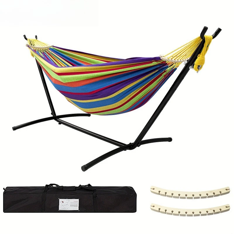 

Double Hammock With Stand Included 450lb Capacity Steel