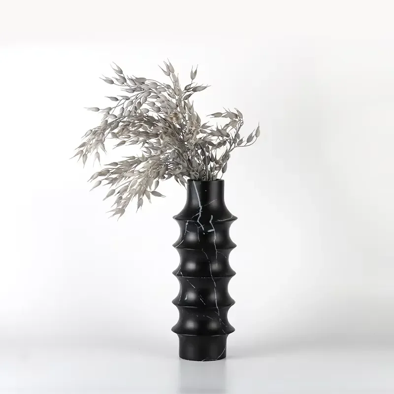 Art Crafts Luxury Wedding Househotel Lobby Table Living Interior Decoration Resin Flowers Vase