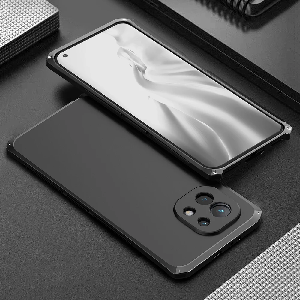 Hot Anti-fall Metal Frame PC Back For Xiaomi 11 Mi11 M11 Xiaomi11 Aluminum Alloy Bumper Case Cover