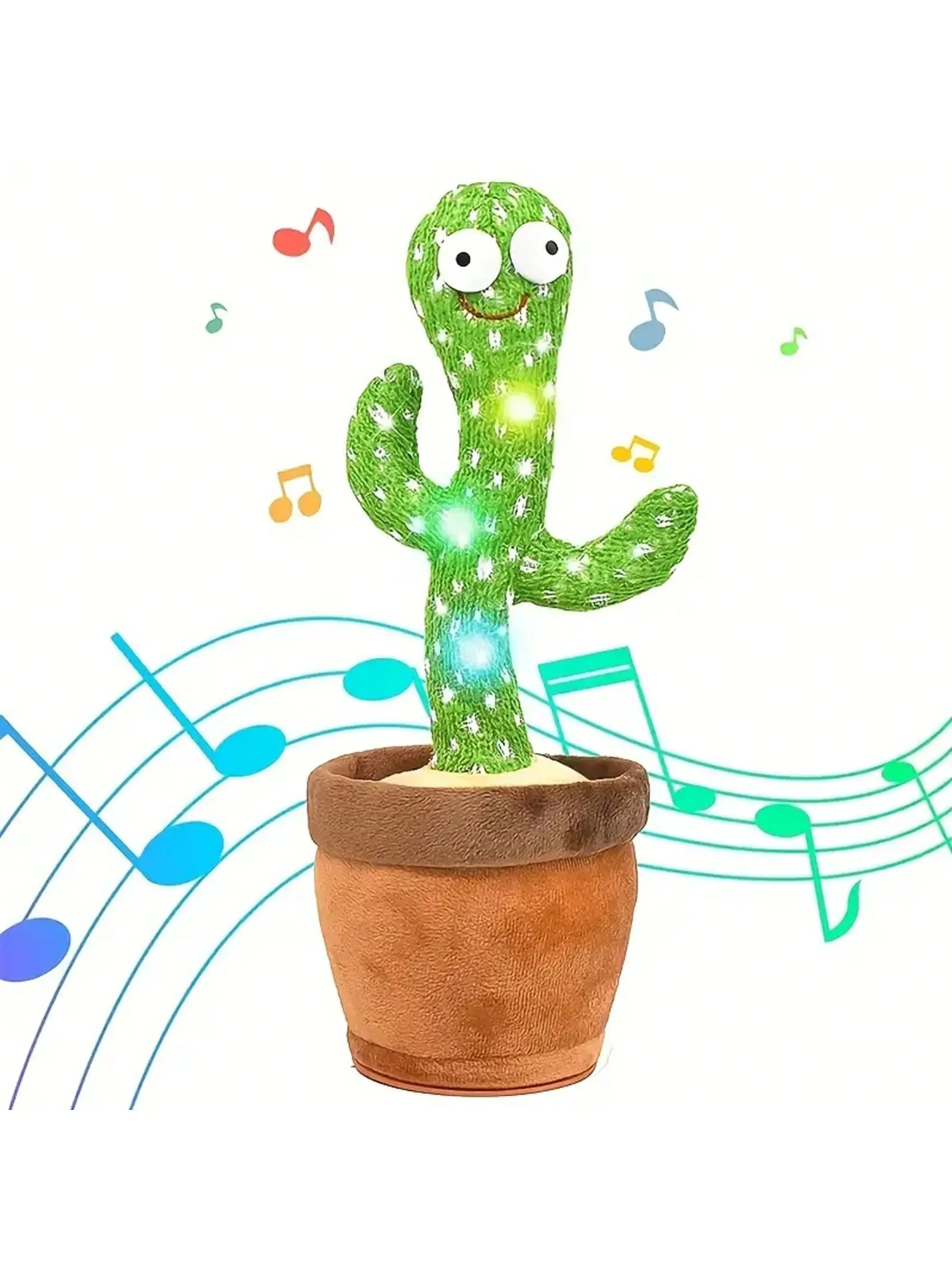 Juguete de Cactus parlante para bebé, recarga, canto, grabación de imitación, repetición de lo que dices, Sunny Cactus Up Plus, 1 unidad