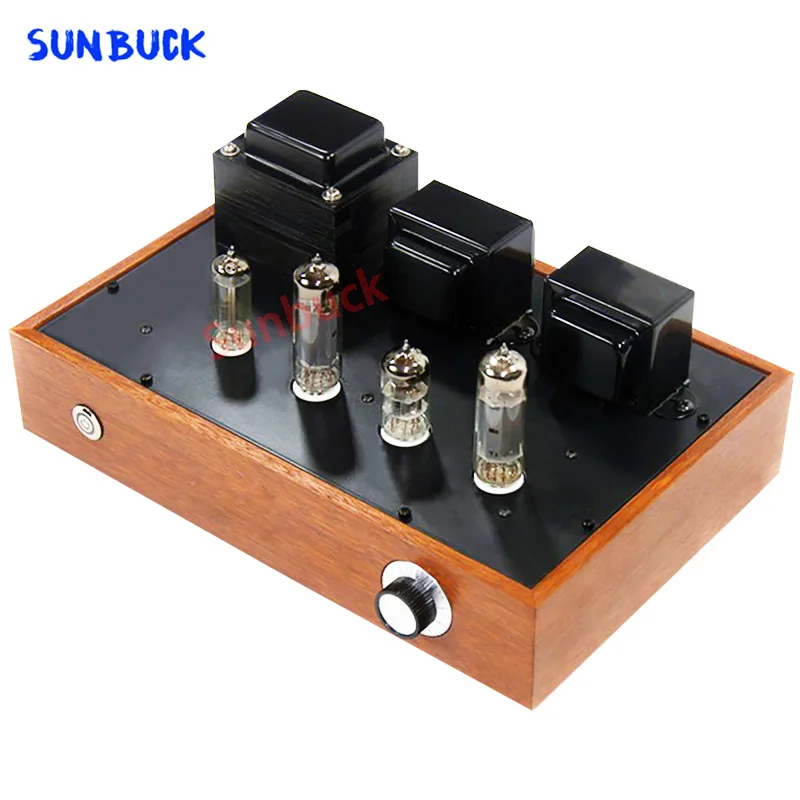 Imagem -03 - Sunbuck 6p14 El84 Tubo de Vácuo Amplificador 6z4 Retificador 2.0 Estéreo 4w 6n11 Empurrar 6p14 Classe a Tubo Amplificador Áudio