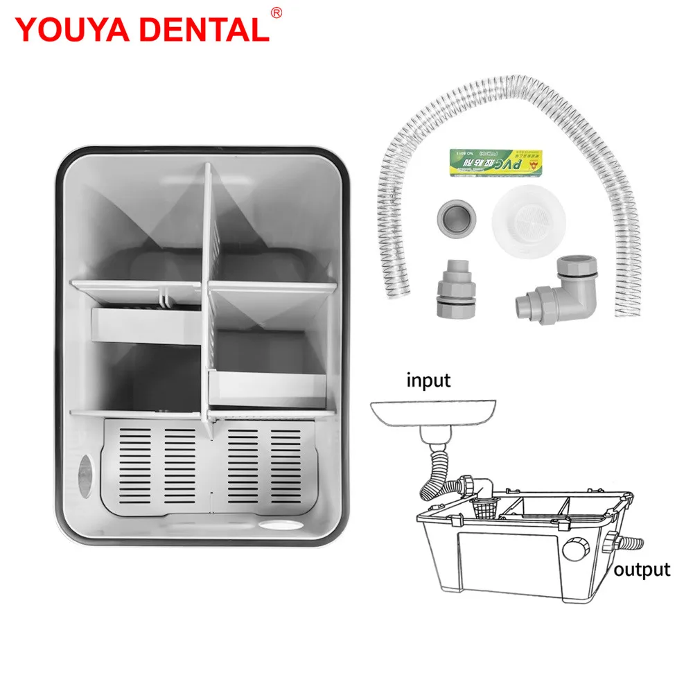 Dental Lab Gypsum Filter Dental Clinic Stone Plaster Powder Trap Sedimentat Tank Dentist Cleaning Table Pool Dentistry Equipment