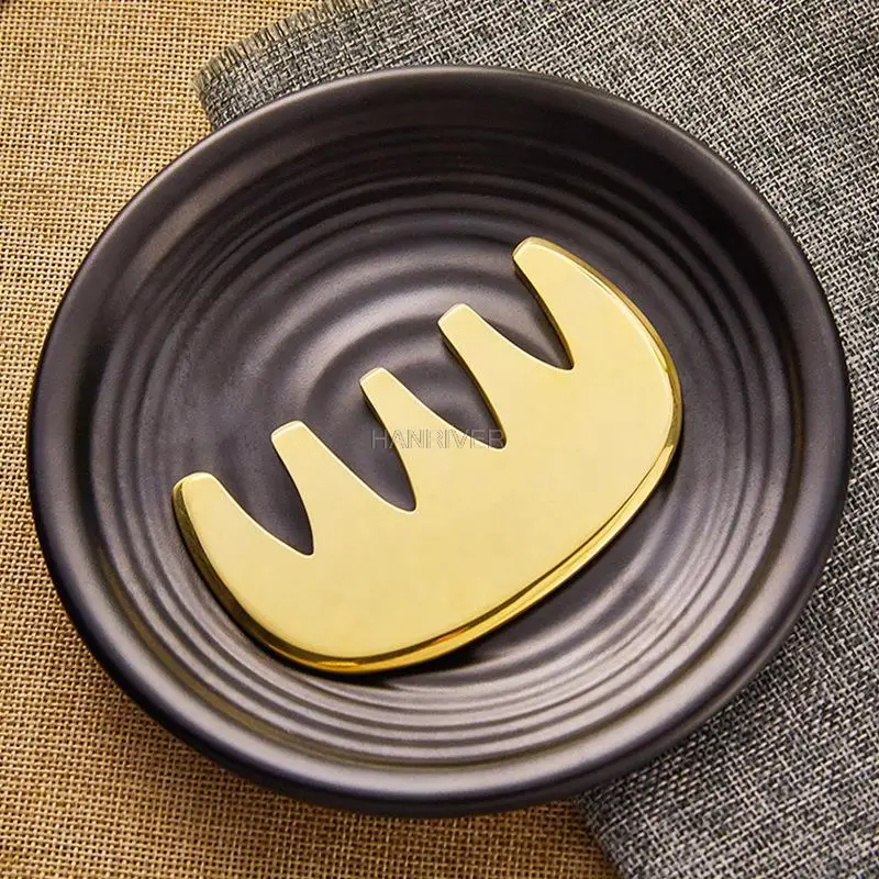 Pure copper tiger span M comb brass scrapping plate regimen beauty meridian dredging grinding head sha brass comb