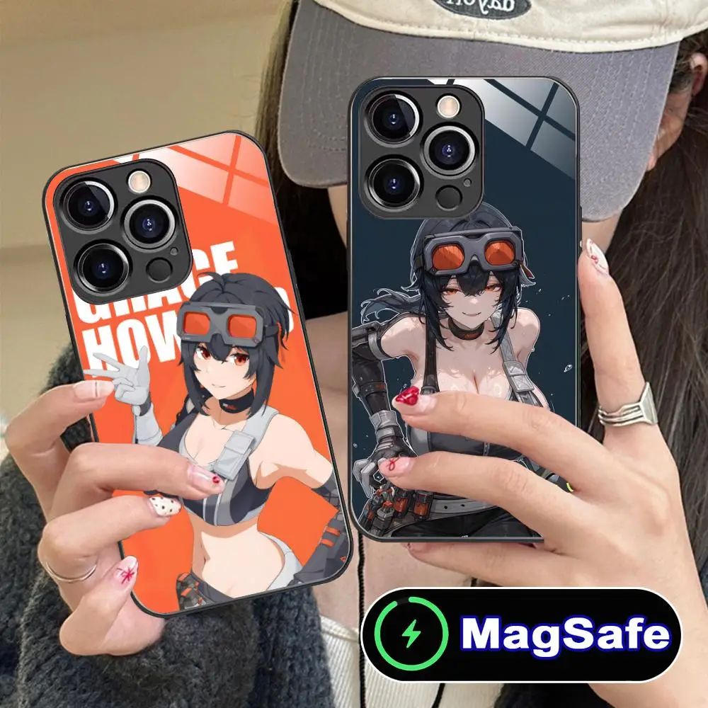 

ZZZ Grace Howard Phone Case for iPhone 16 15 14 13 12 11 Pro Max Plus Mini MagSafe Glass Colour Protective Luxury Cover