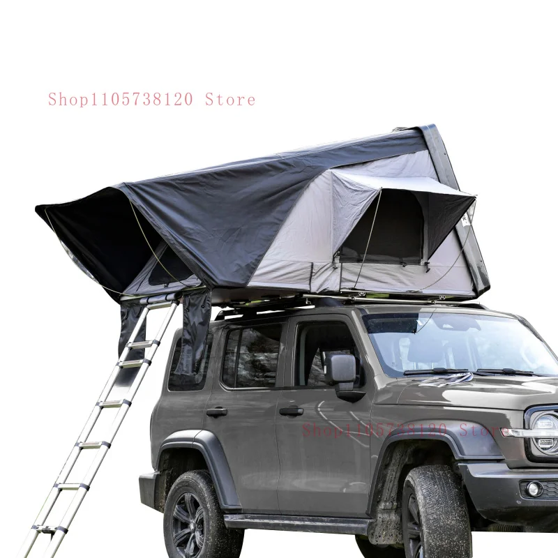 Hot Factory Selling Waterproof SUV -4 Person Outdoor Hardshell Roof Top Tent Can Aluminum Side Open Folding 4X4