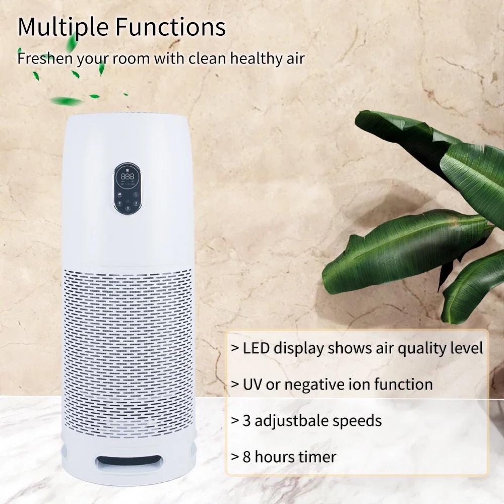 HEPA technology Room Air Cleaner high CADR fast pure commercial air purifier with remote and WiFi options