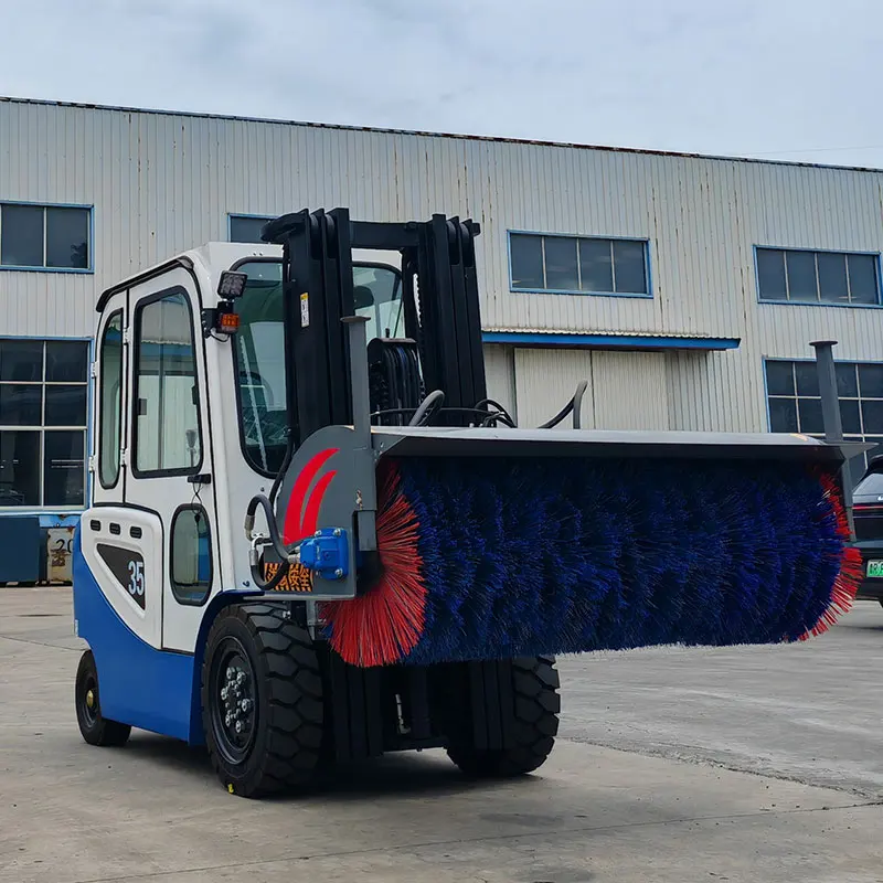 free shipping 3.5 ton Forklifts Warehouse Forklift Diesel EPA EURO5 2TON 3TON 3.5TON Diesel Forklift with Customized sweeper