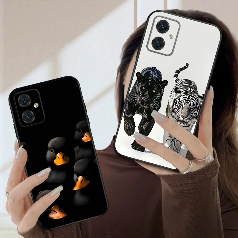 

Leopard and Tiger For Motorola Moto G04 05 14 15 24 34 35 54 55 75 84 85 Edge 40 50 Fusion 60 Fusion silicone soft phone case