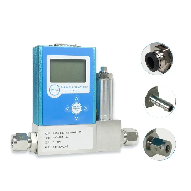 Small flow digital display gas mass flowmeter nitrogen compressed air controller