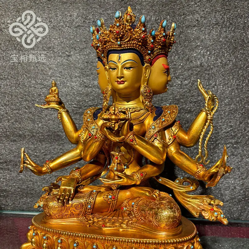 Zunsheng Buddha Mother Pure Copper Gilt Buddha Statue Treasure Selection w1 Tibetan Tantra Buddhist Hall is dedicated to Nepal