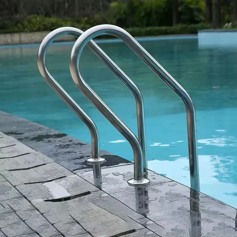 Above Ground Stainless Steel 3 4 Step 1.0mm 1.2mm 1.5mm Thickness Ladder Optional Pedals for Swimming Pool