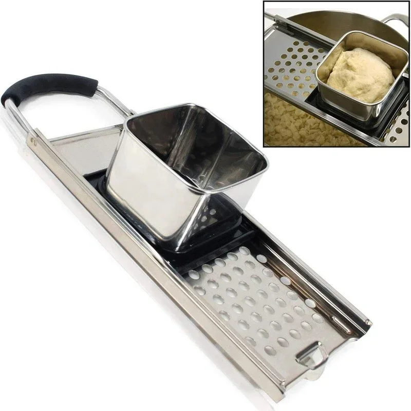 

Premium Grade Stainless Steel Spaetzle Maker with Comfort Grip Handle Traditional German Egg Noodle