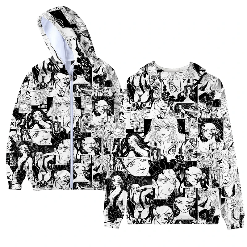 

Game Anime Demon Slayer Costume 3d Hoody Men Women Zipper Hoodies Jacket Tops Long Sleeve Boy Girl Zip Up Hooded Sweatshirts 4XL