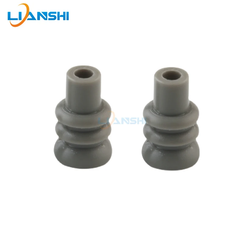 172888-2 موصل السيارات سدادة مطاطية مجوفة مقاومة للماء، قابس رمادي من سلسلة 1.8 المحلي، 100 قطعة