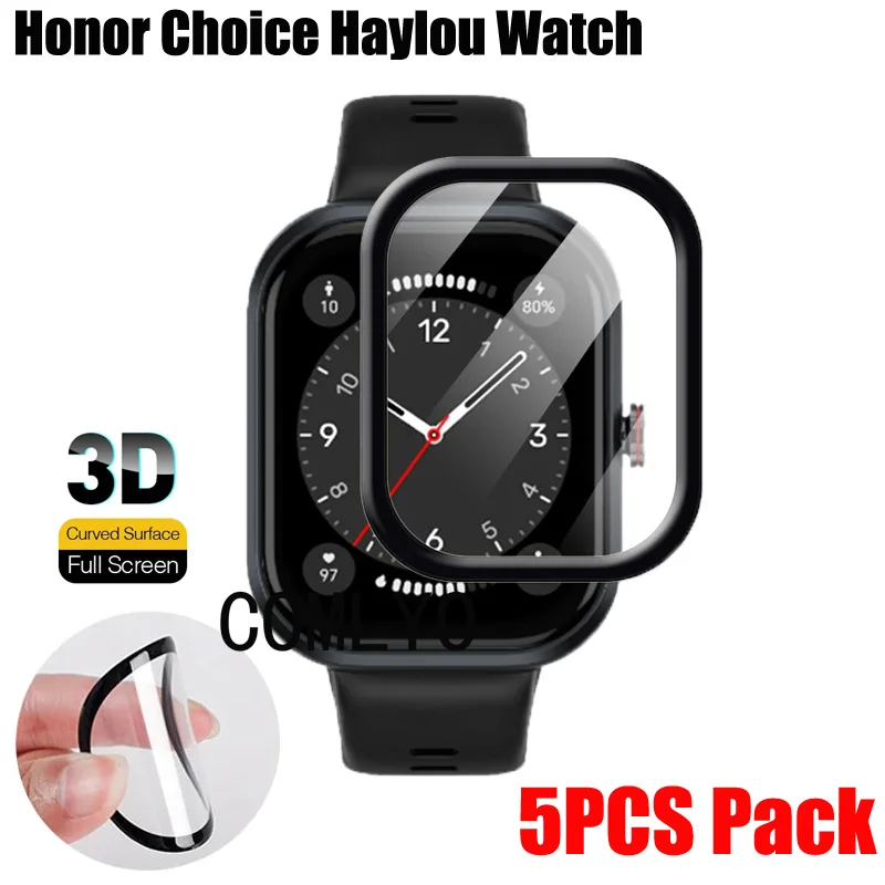 5PCS Pack For Honor Choice Haylou Watch Screen Protector Protective Full Cover 3D Film Curved Soft Films