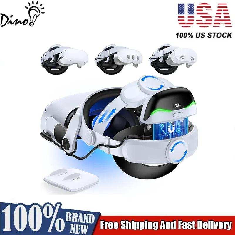 

Head Strap for Meta Oculus For Quest2/3 VR Accessories Replacement Adjustable Enhanced Elite Head Strap 2-3Hrs Extended Playtime