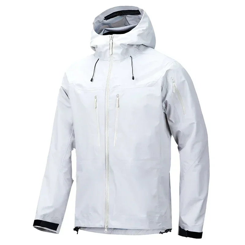 

Men's Windbreaker Sports Casual Soft-shell Zipper Pocket Water Repellent Jacket New Autumn Functional Camping Hooded Raincoat