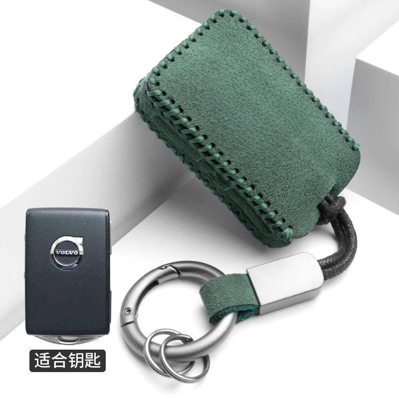 

Premium Suede Car Key Case Cover Holder Key Shell Buckle for Volvo XC60, S90, S60, XC40, XC90, V60
