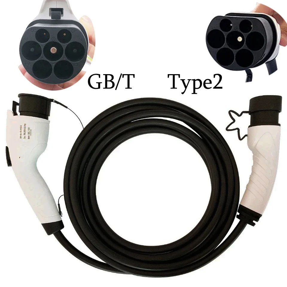 Charging Gun Converter Type2 to GBT Extension Cable Charging Cable 32A Export Car Special