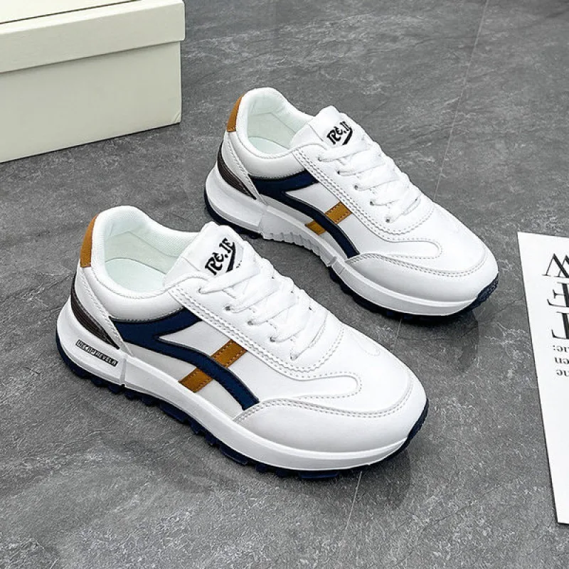 2024 Women\'s New Small White Shoes Running Sports Shoes, Tourism and Leisure Thick Sole Fashion Trend Board Shoes, Women\'s Shoes